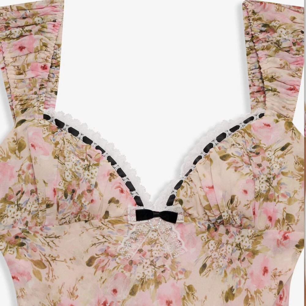 For Love & Lemons Emmaline Maxi Dress S - Picture 3 of 7